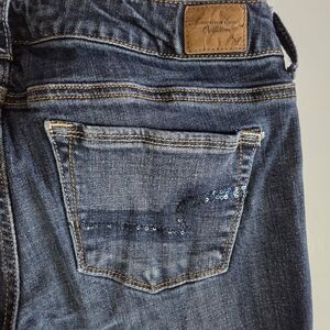 American Eagle Outfitters Blue Jeans with Sequin Detail
